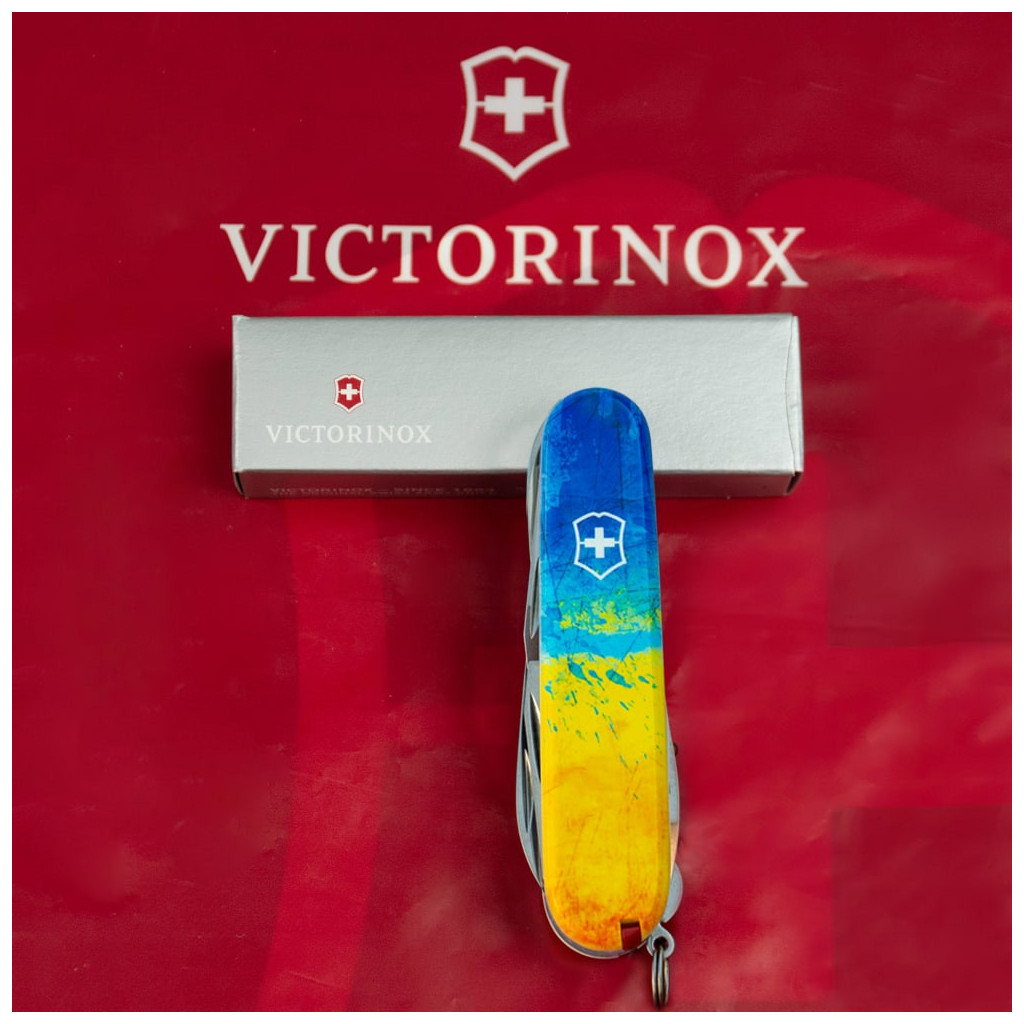 Ніж Victorinox Huntsman Ukraine 91 мм Жовто-синій малюнок (1.3713.7_T3100p) - зображення 12