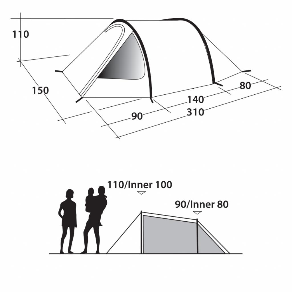Намет Outwell Earth 2 Blue (928275) - зображення 9
