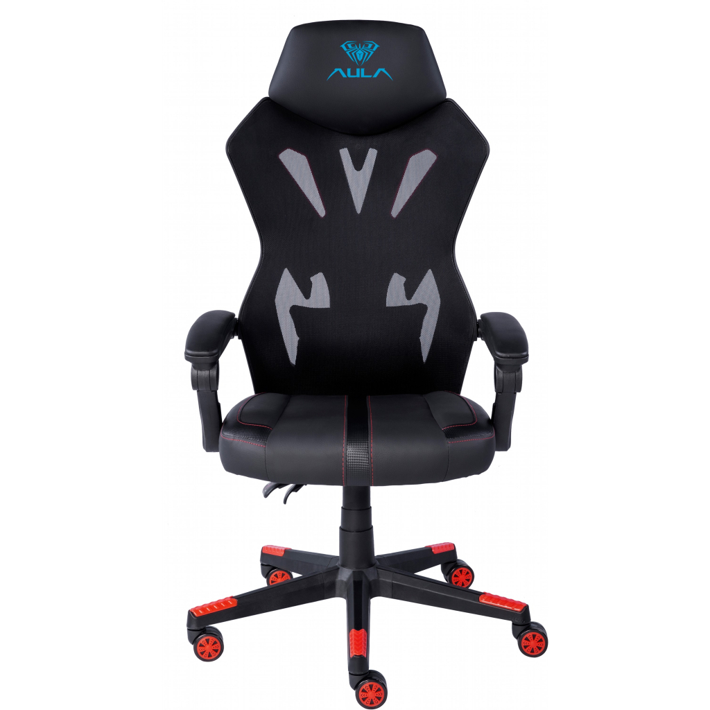 Крісло ігрове Aula F010 Gaming Chair Black/Red (6948391286228) - зображення 1