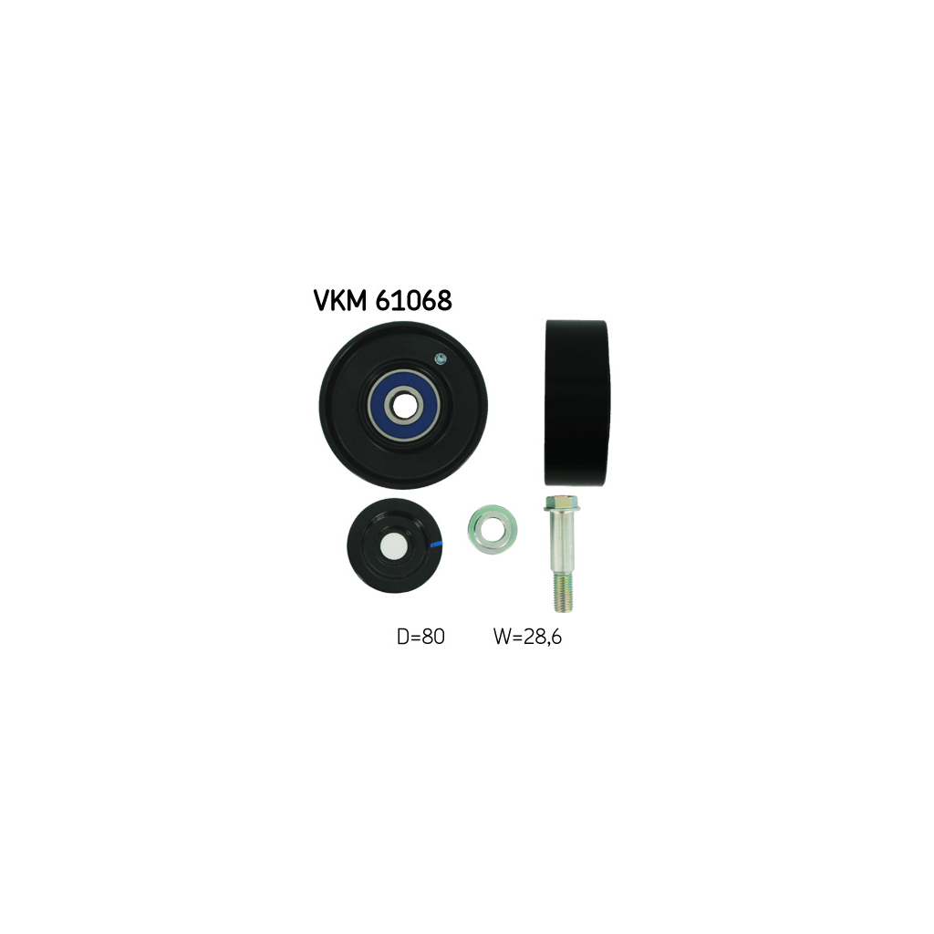 Ролик натягувача ременя SKF VKM 61068 - зображення 1