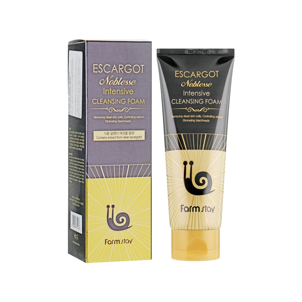 Пінка для вмивання FarmStay Escargot Noblesse Intensive Cleansing Foam З муцином королівського равлика 180 мл (8809469772136) - зображення 2