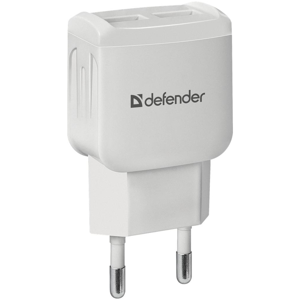 Зарядний пристрій Defender UPA-22 white, 2xUSB, 2.1A (83580) - зображення 1