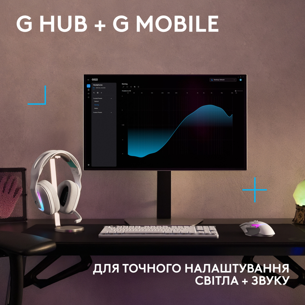 Навушники Logitech G522 Lightspeed Wireless Gaming Headset White (981-001550) - зображення 9