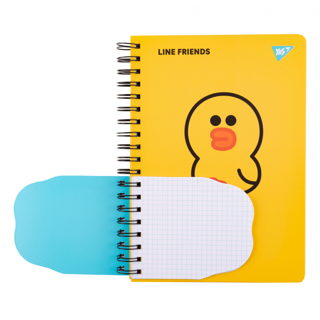 Блокнот Yes 2 в 1 В5 В7 80 арк 20 арк подвійна спіраль Line Friends Sally клітинка (151780) - зображення 2