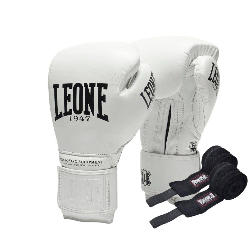 Боксерські рукавички Leone GN111 The Greatest White 10 унцій (GN111_White_10oz) - зображення 1