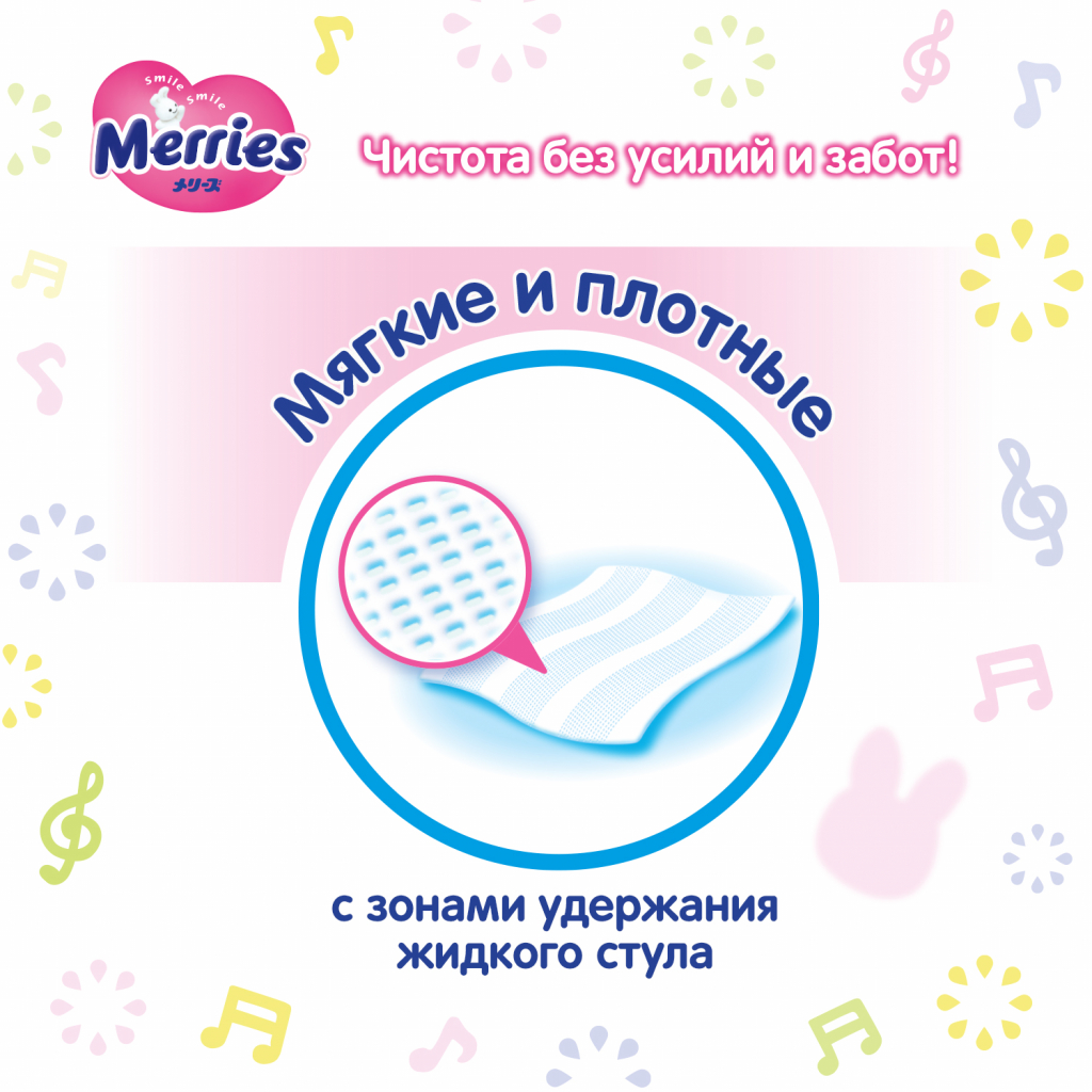 Дитячі вологі серветки Merries запасний блок 54 шт (4901301239976) - зображення 3