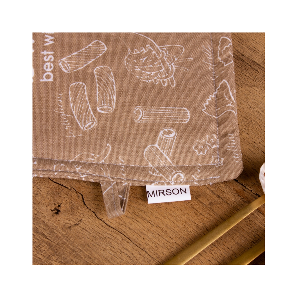 Кухонна прихватка MirSon рогожа/напівпанама №202 - Brown paste (2200006753858) - изображение 3