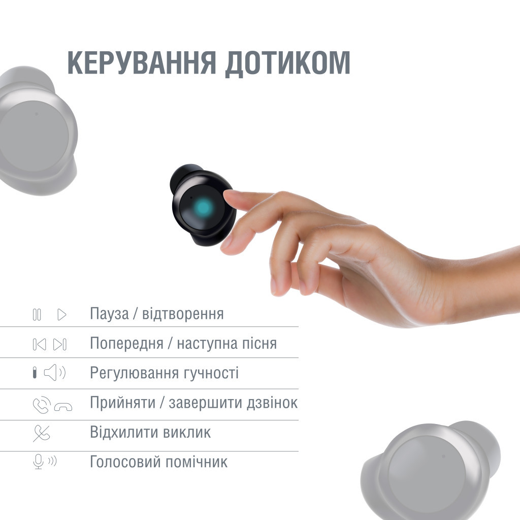 Навушники Piko TWS-MusicBox Black (1283126583414) - зображення 3