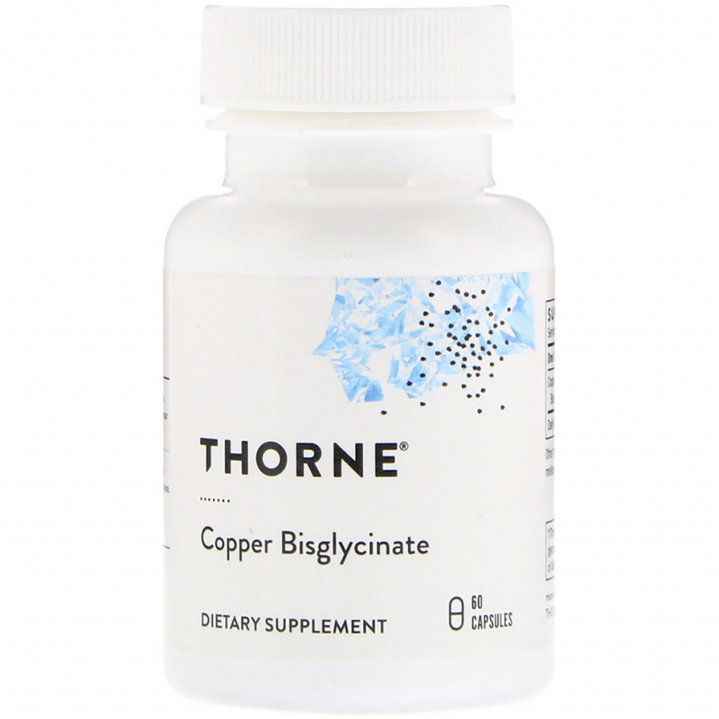 Мінерали Thorne Research Мідь (Бісгліцінат), Copper Bisglycinate, 60 капсул (THR-00341) - зображення 1