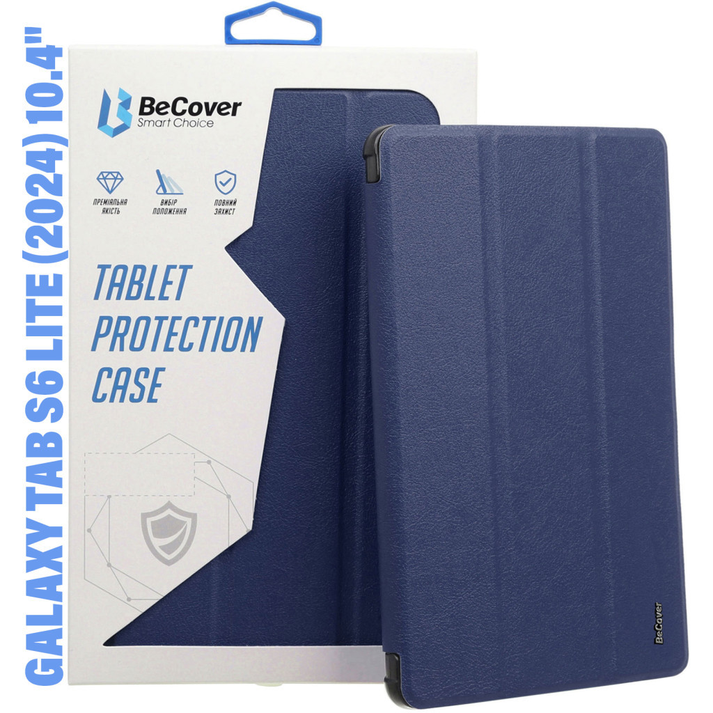 Чохол до планшета BeCover Soft Edge Stylus Mount Samsung Tab S6 Lite (2024) 10.4" P620/P625/P627 Deep Blue (710837) - зображення 1