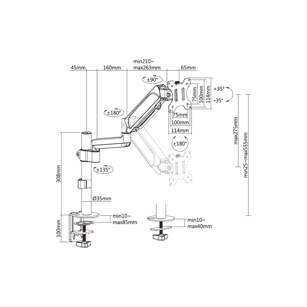 Кронштейн OfficePro MA721B - зображення 12