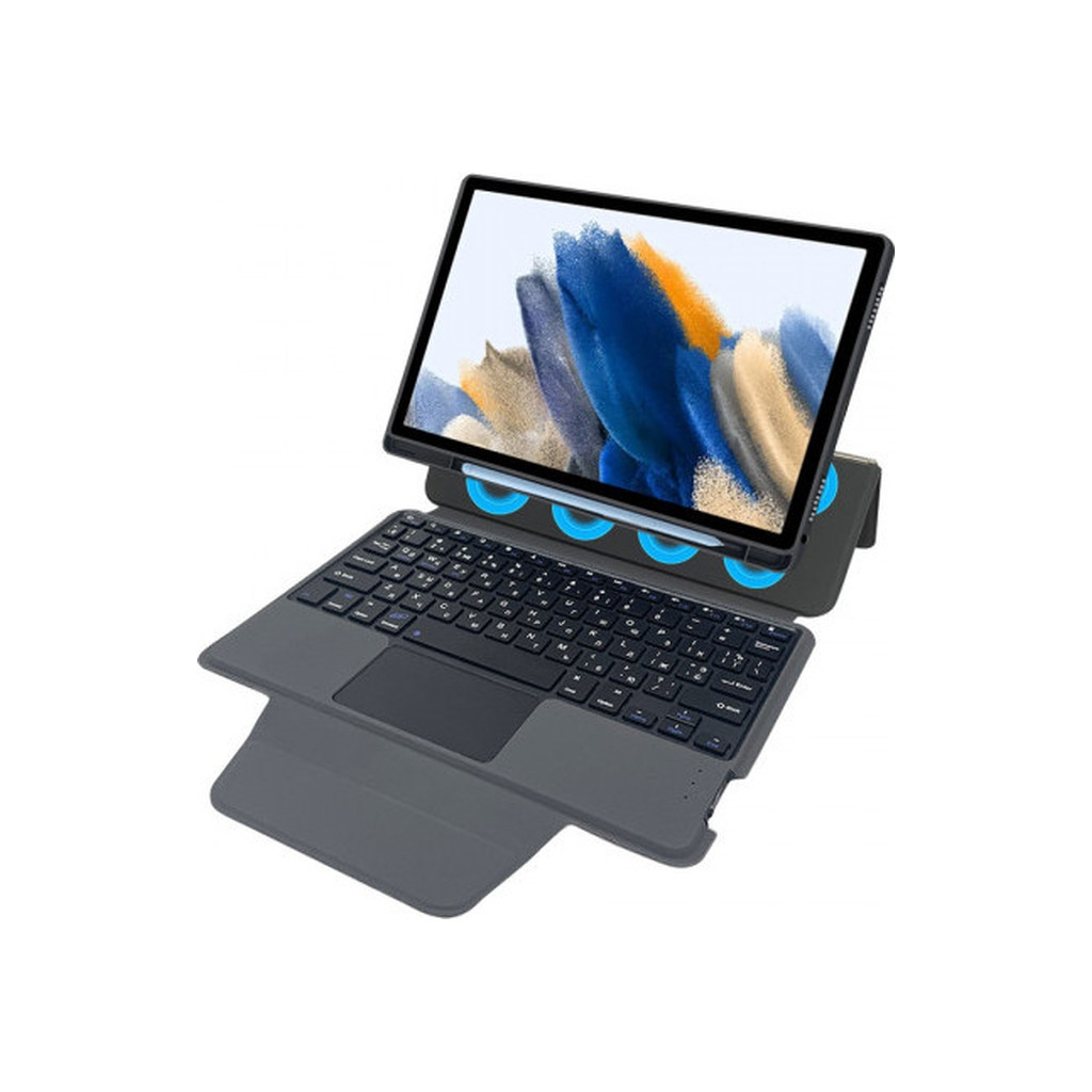 Чохол до планшета AirOn Premium для Samsung Galaxy Tab A8 10.5 X200 (2022) with Keyboard (4822352781097) - зображення 6