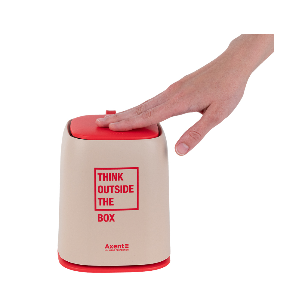 Кошик для паперів Axent Настільний контейнер для сміття, прямокутний, персиковий (2133-42-A) - изображение 4