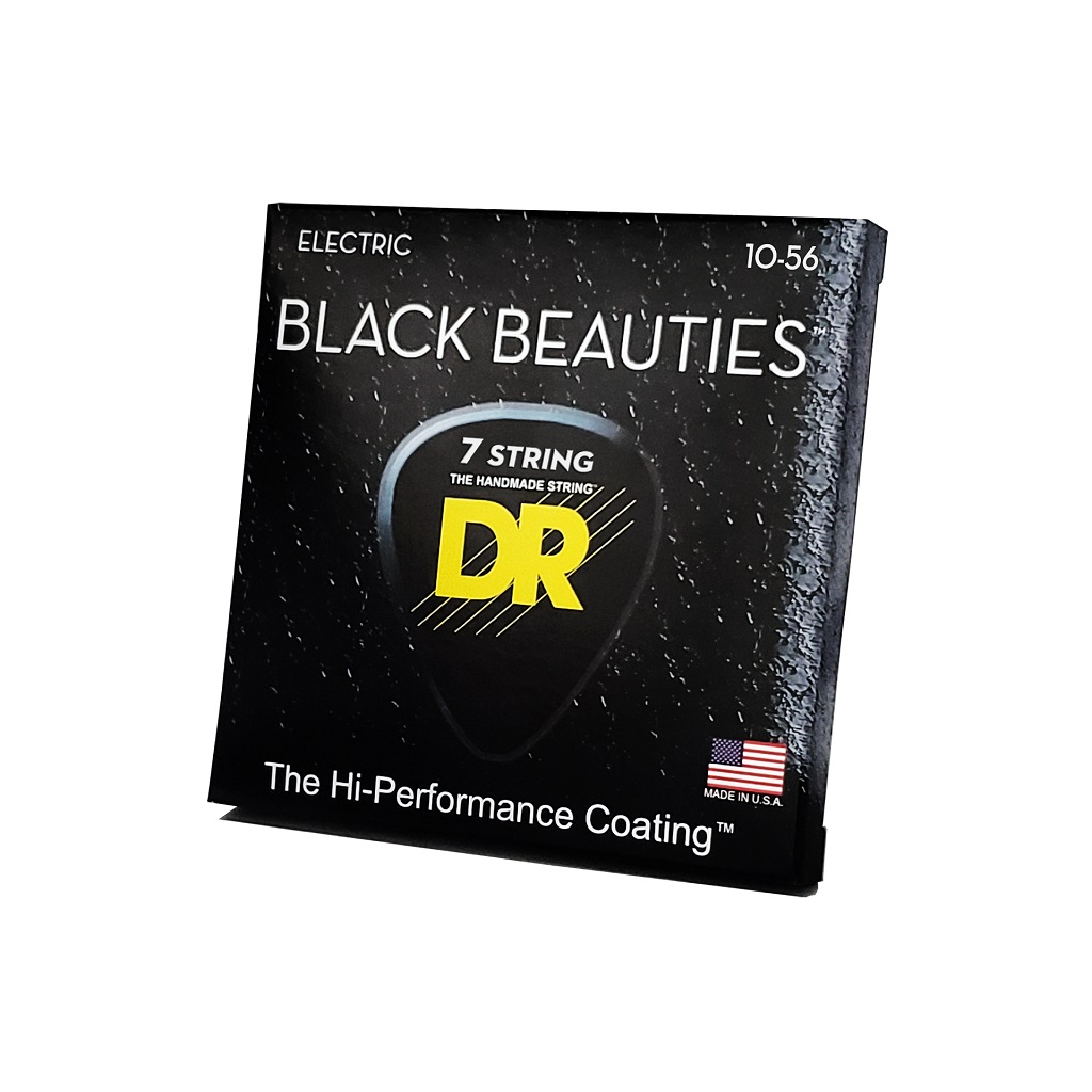 Струни для гітари DR Strings Black Beauties Electric - Medium 7-String (10-56) (BKE7-10) - зображення 2