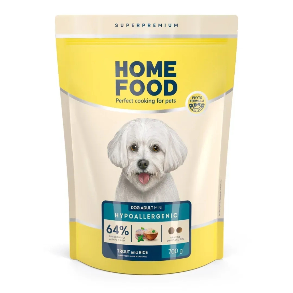 Сухий корм для собак Home Food ADULT MINI Hypoallergenic з фореллю та рисом 700 г (4820235020293) - зображення 1