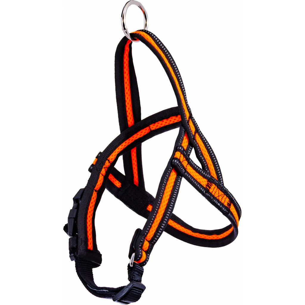 Шлея для собак GimDog Alfresco Y неопрен 1.5х42 45-55 см помаранчева (8009632059631) - зображення 1