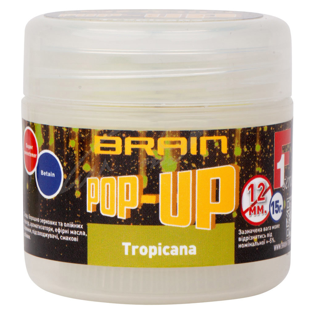 Бойл Brain fishing Pop-Up F1 Tropicana (манго) 12mm 15g (1858.04.15) - зображення 1