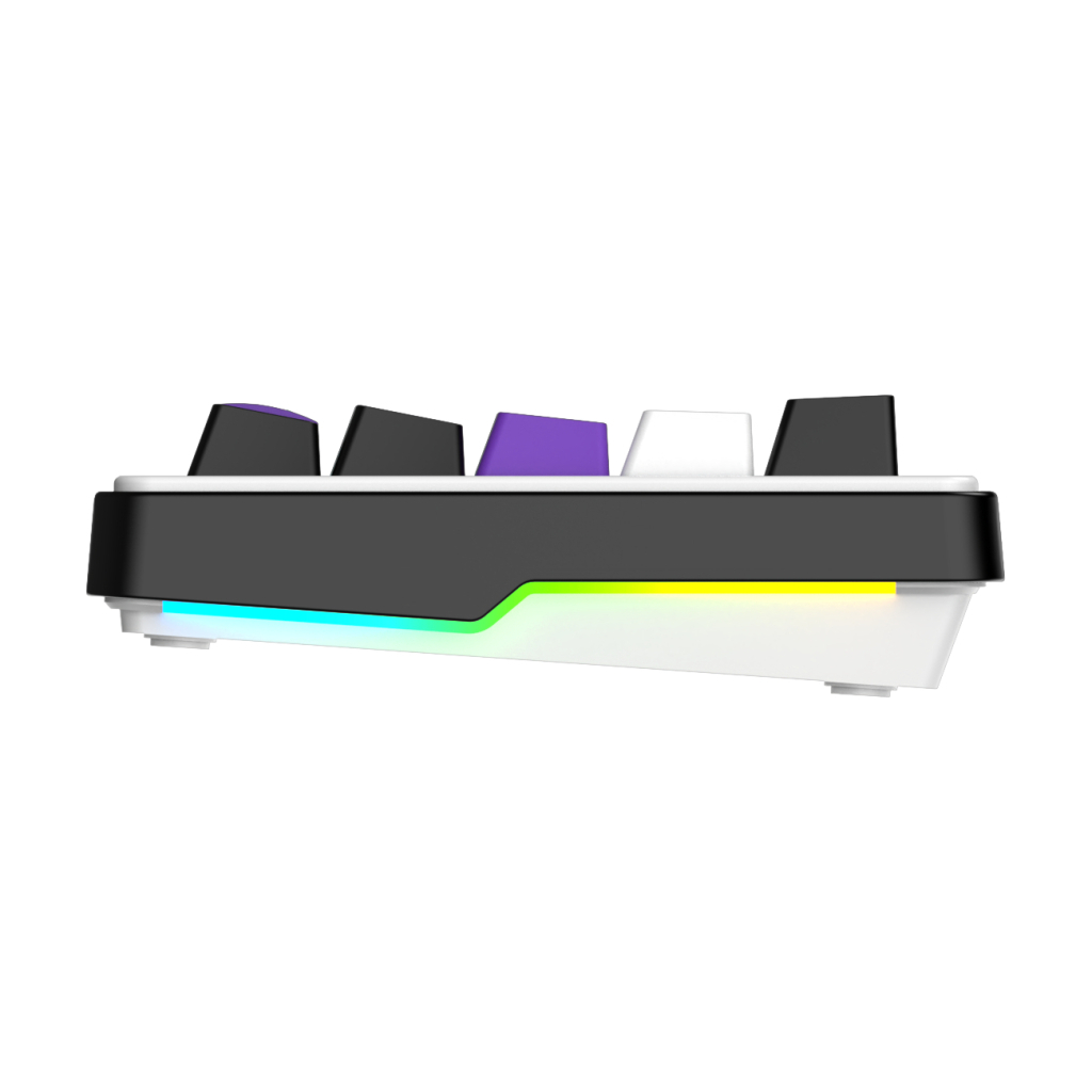 Клавіатура Hator Hellyberry HK60 Mechanical Linear RGB Wireless/Bluetooth/USB UA White/Violet (HK60_wireless) - зображення 5