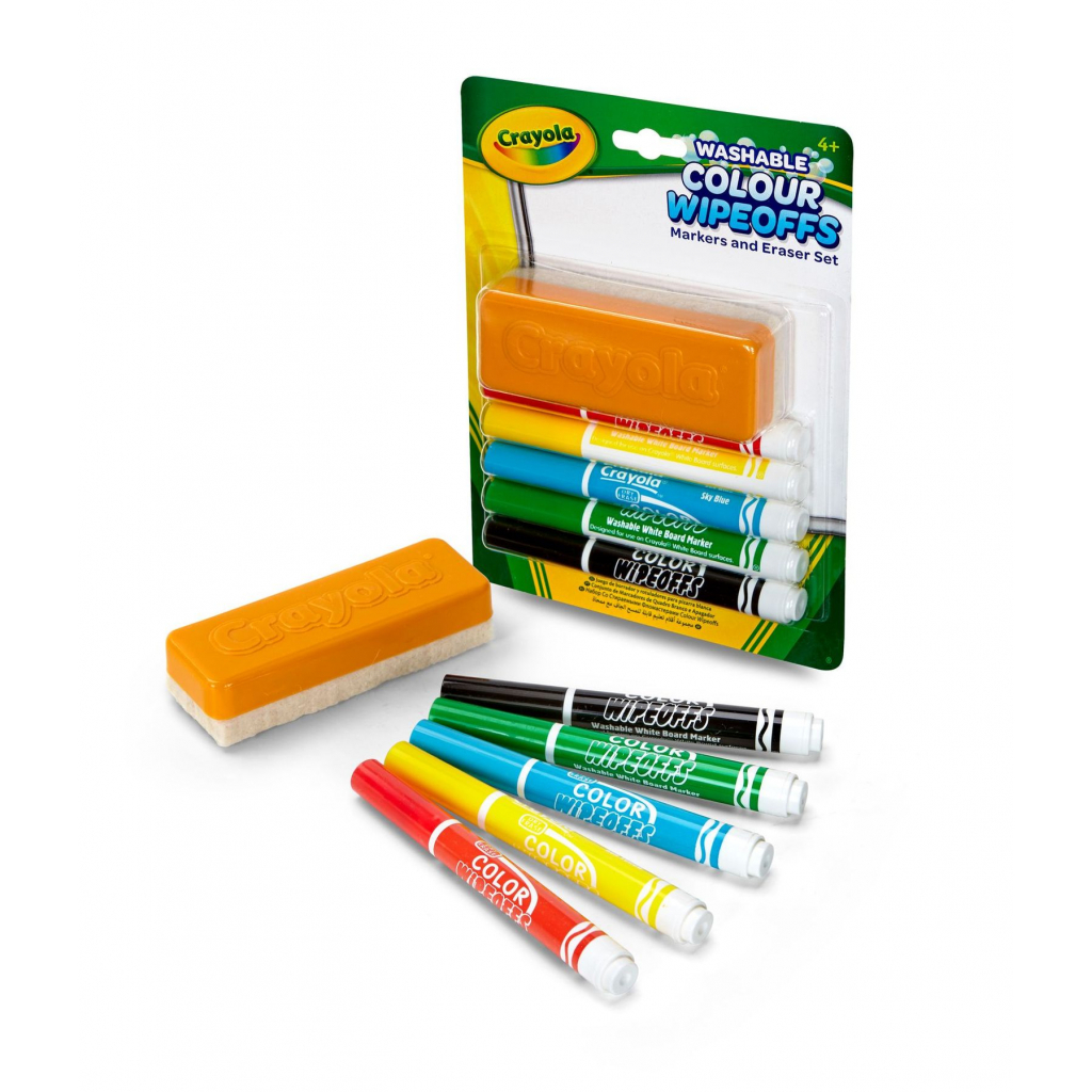 Фломастери Crayola Набір Washable для сухого стирання з щіткою 5 шт (256417.012) - зображення 4