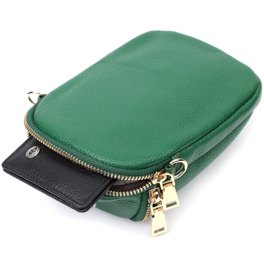 Сумка Vintage Жіноча з м'якої натуральної шкіри Зелена (22341) - зображення 7