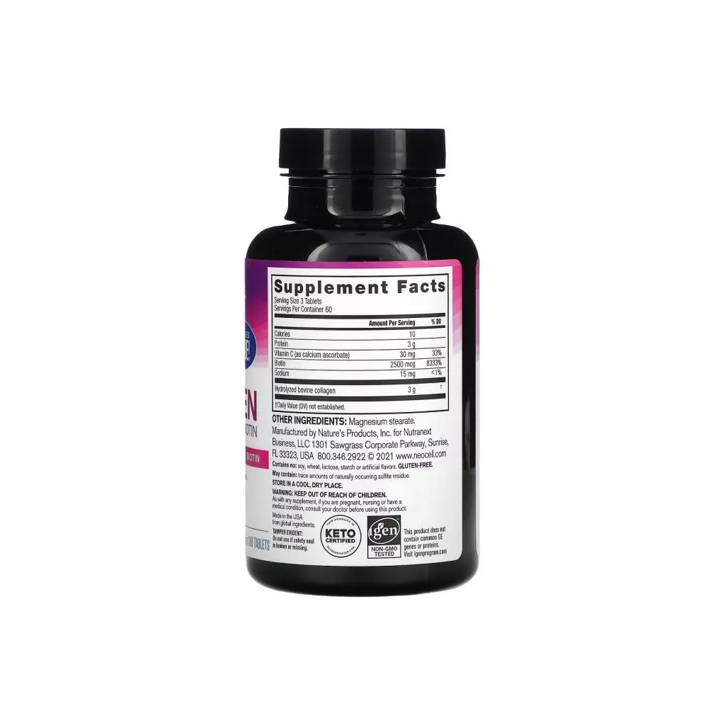 Вітамінно-мінеральний комплекс Neocell Супер Колаген з Вітаміном C та Біотином, Super Collagen + Vi (NEL-13260) - зображення 2