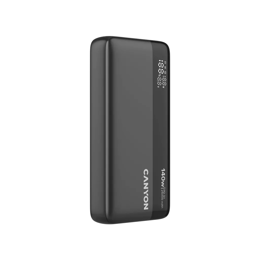 Батарея універсальна Canyon PB-240 25000mAh, PD3.1/140W, PPS, QC3.0, AFC & SCP, Digital Display (CNS-CPB240) - зображення 7
