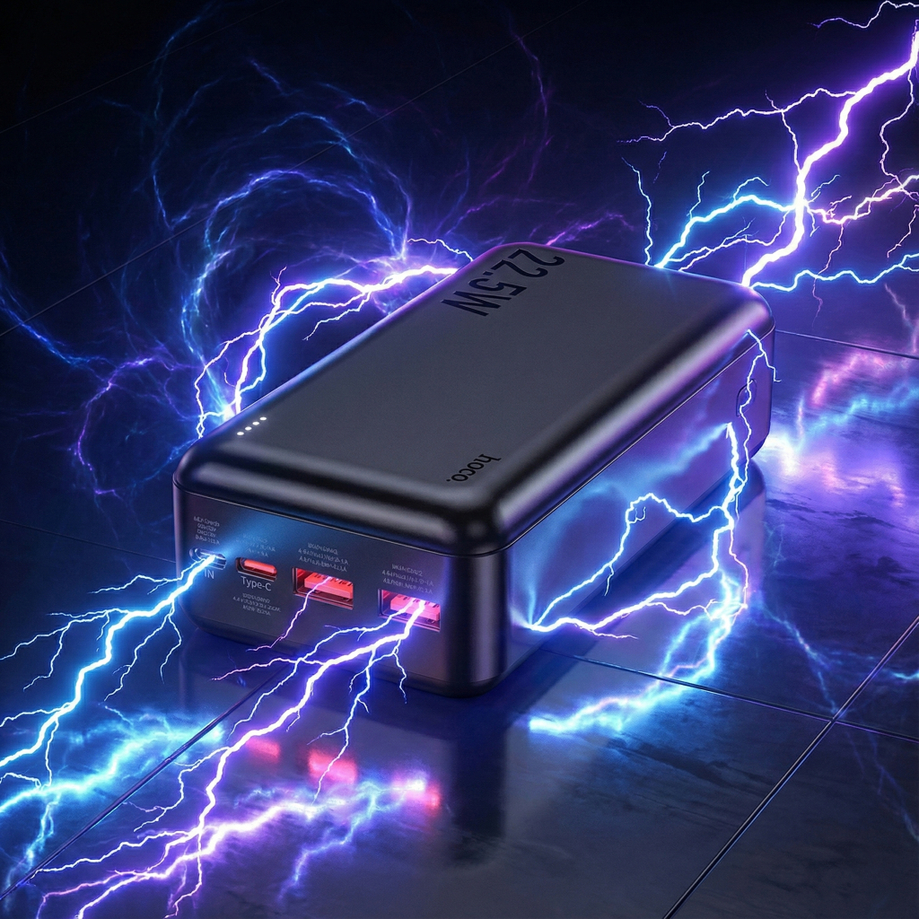 Батарея універсальна HOCO 30000mAh Astute 22.5W PD QC Black (J101B / 714732) - зображення 6