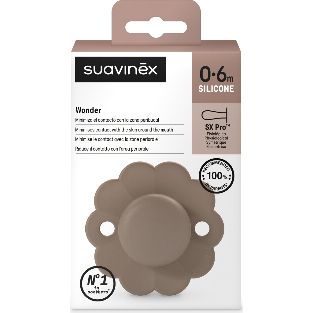 Пустушка Suavinex Wonder фізіологічна, 0-6 міс.коричнева (308381) - зображення 3