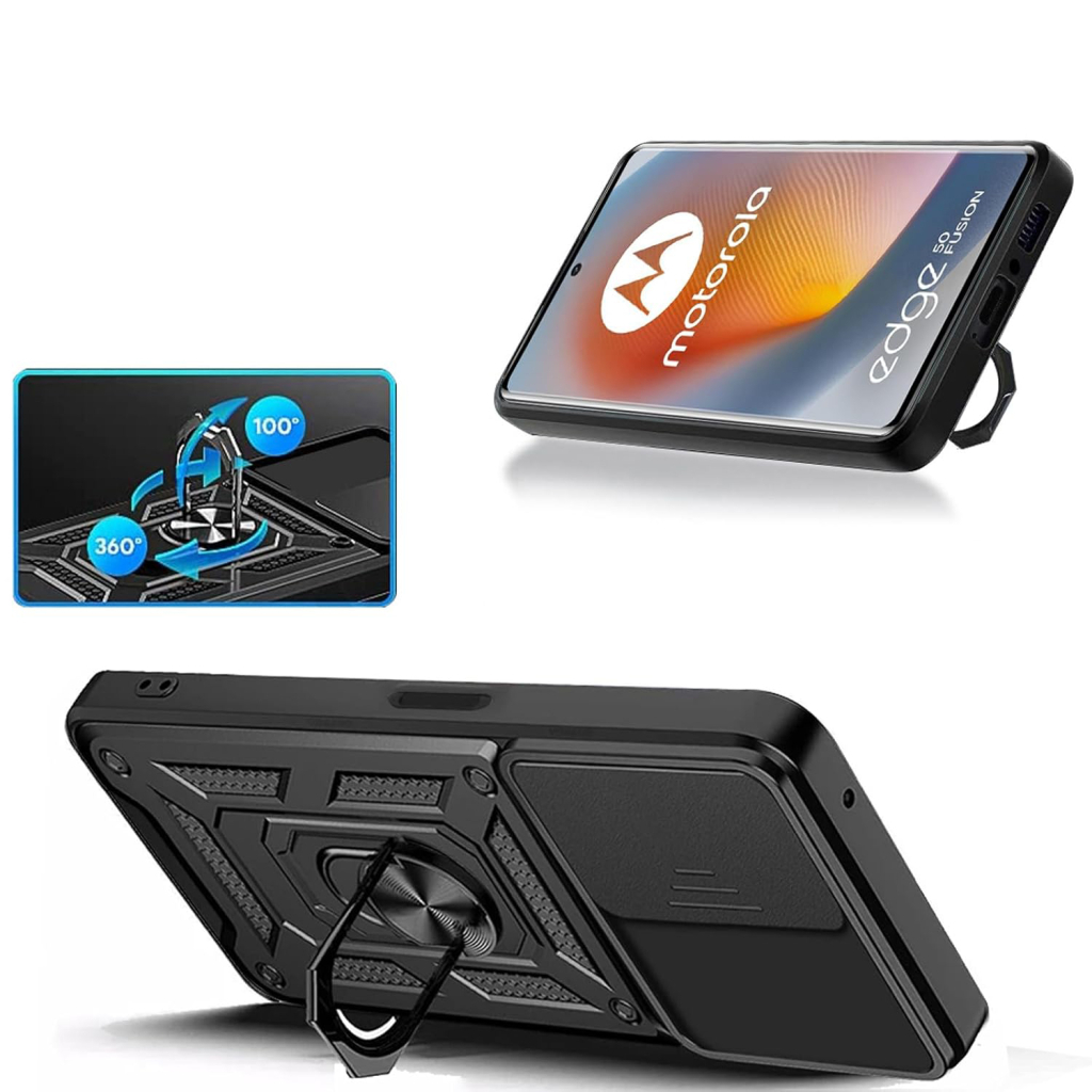 Чохол до мобільного телефона BeCover Military Motorola Edge 50 Fusion Black (712162) - зображення 4