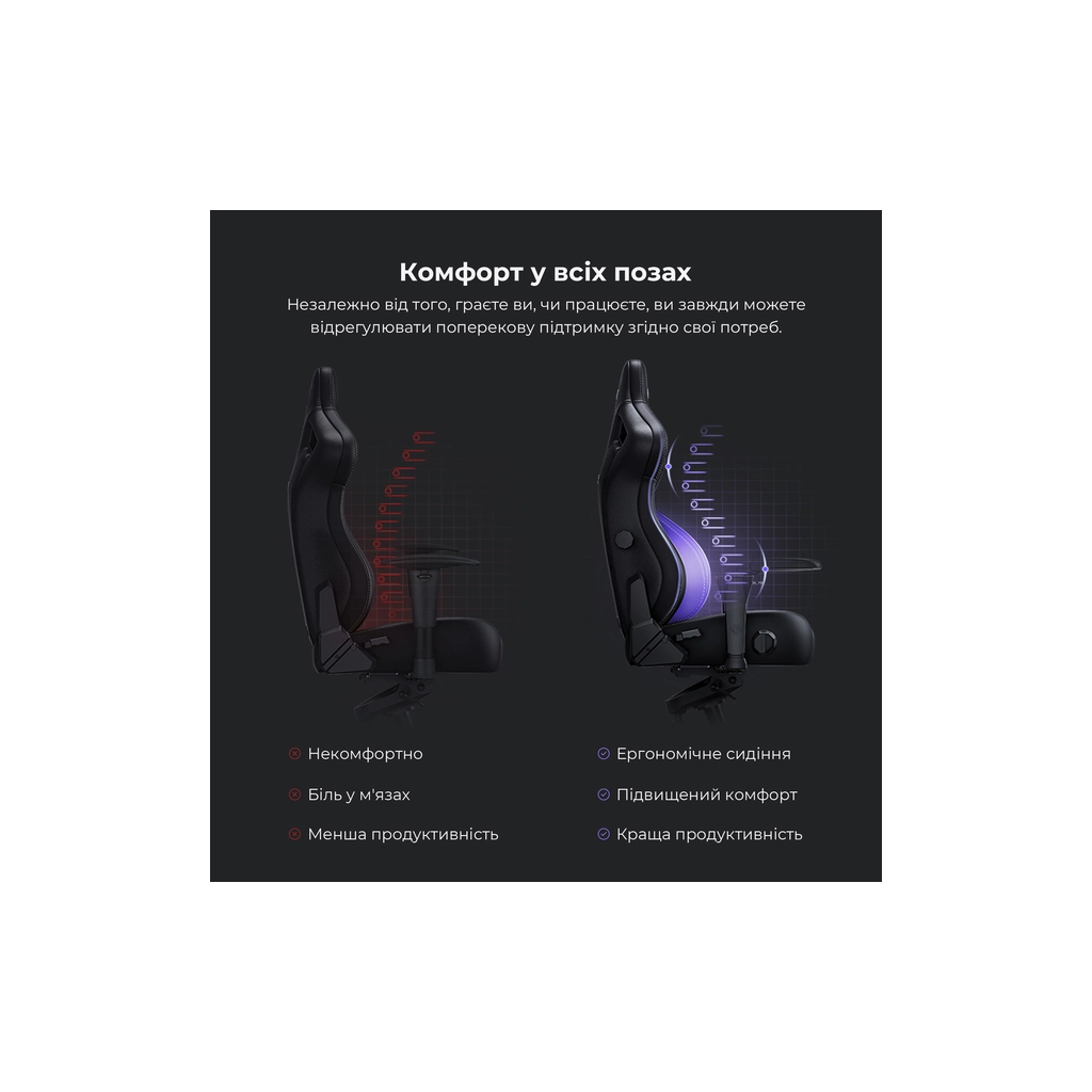 Крісло ігрове Anda Seat Kaiser 4 PVC Size L Black (AD12YDDC-L-20-B-PV/C) - зображення 8