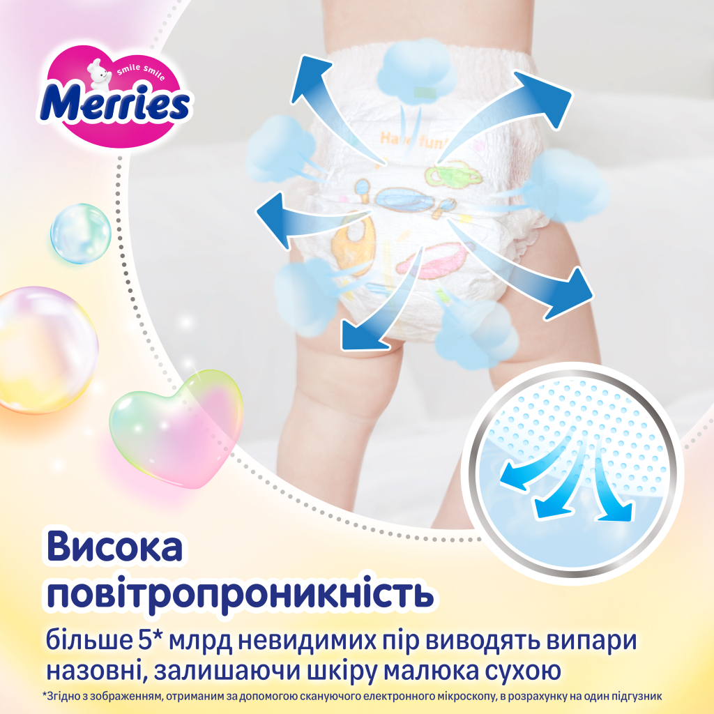 Підгузки Merries трусики Розмір XXL (15-28 кг) 24 шт (4901301442918) - picture 11