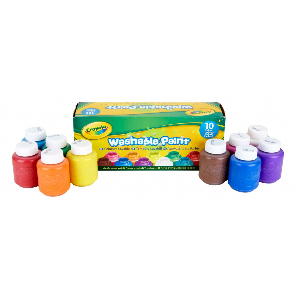 Гуашеві фарби Crayola Classic Washable 10 шт у пляшечках (256324.006) - изображение 2