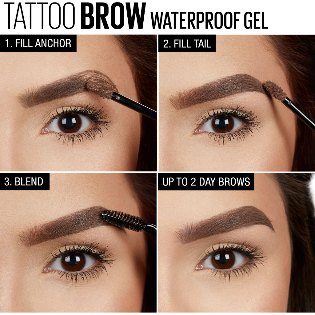 Гель для брів Maybelline New York Tattoo Brow Waterproof Gel 06 - Темно-коричневий 5 мл (3600531546496) - изображение 4
