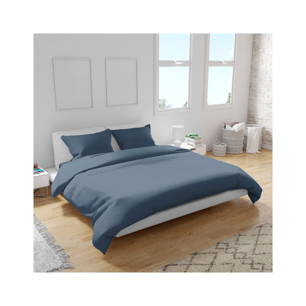 Постільна білизна Home Line Сатин Твіл (синій) полуторний (181383) - зображення 1