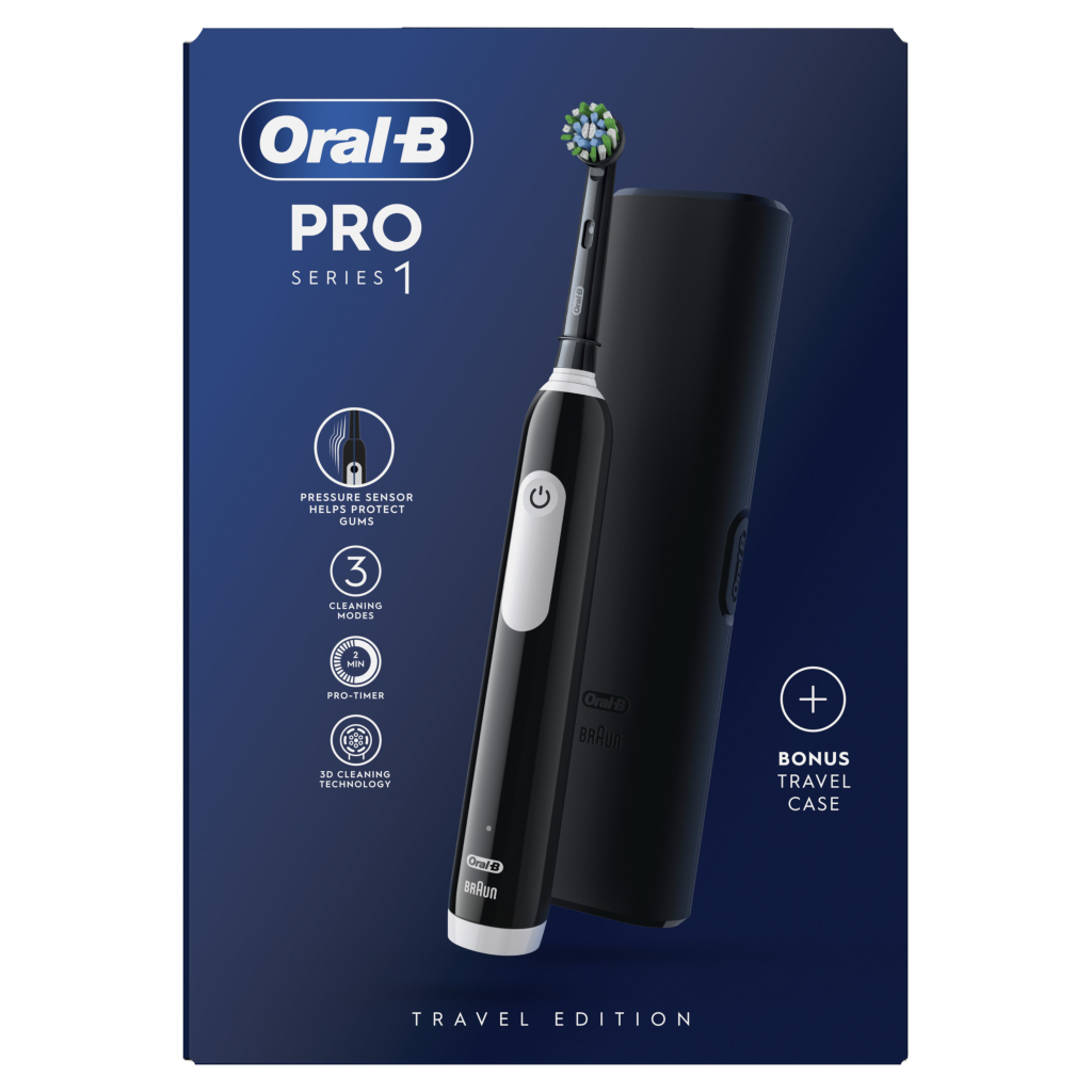 Електрична зубна щітка Oral-B Pro Series 1 D305.513.3X BK типу 3791+ чохол Travel Edition - зображення 6