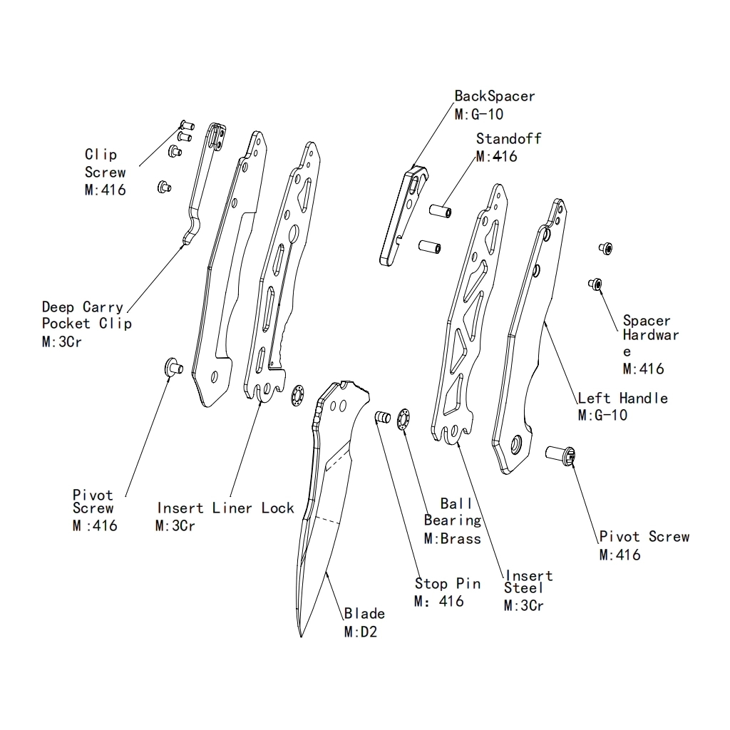 Ніж Hightron Mini Ventura, D2, G10, зелений, чорний stonewash клинок (HK05GRNBS) - зображення 11