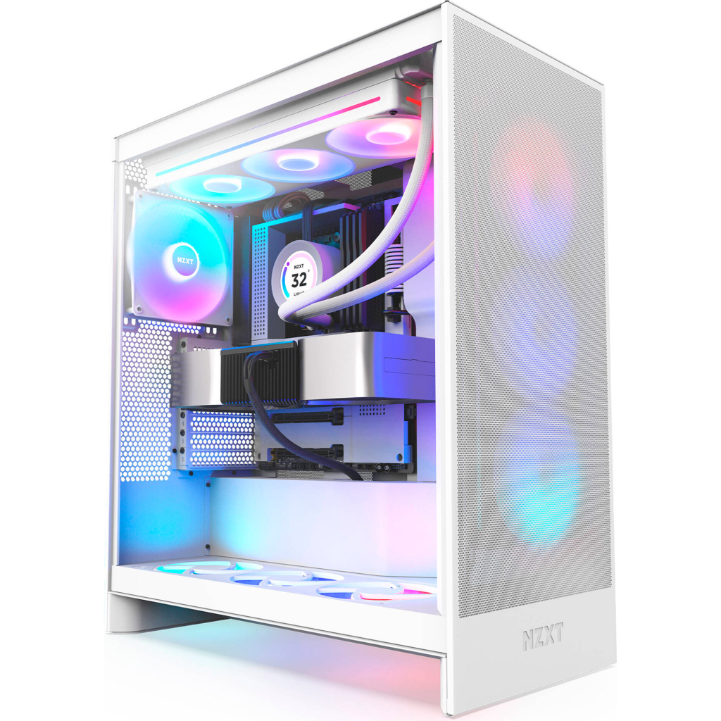 Корпус NZXT H7 Flow RGB All White (CM-H72FW-R1) - зображення 9