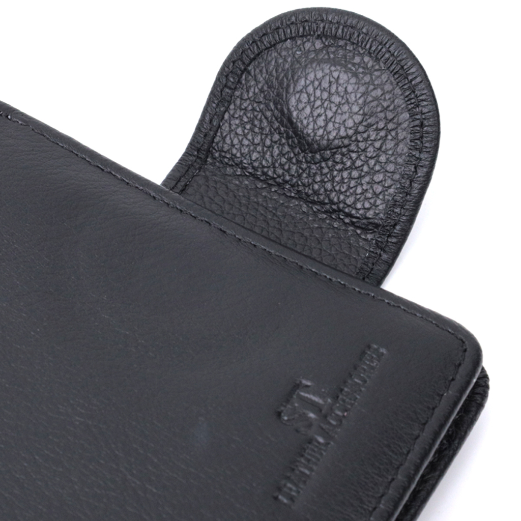 Гаманець ST Leather З натуральної шкіри Чорний (22701) - зображення 5