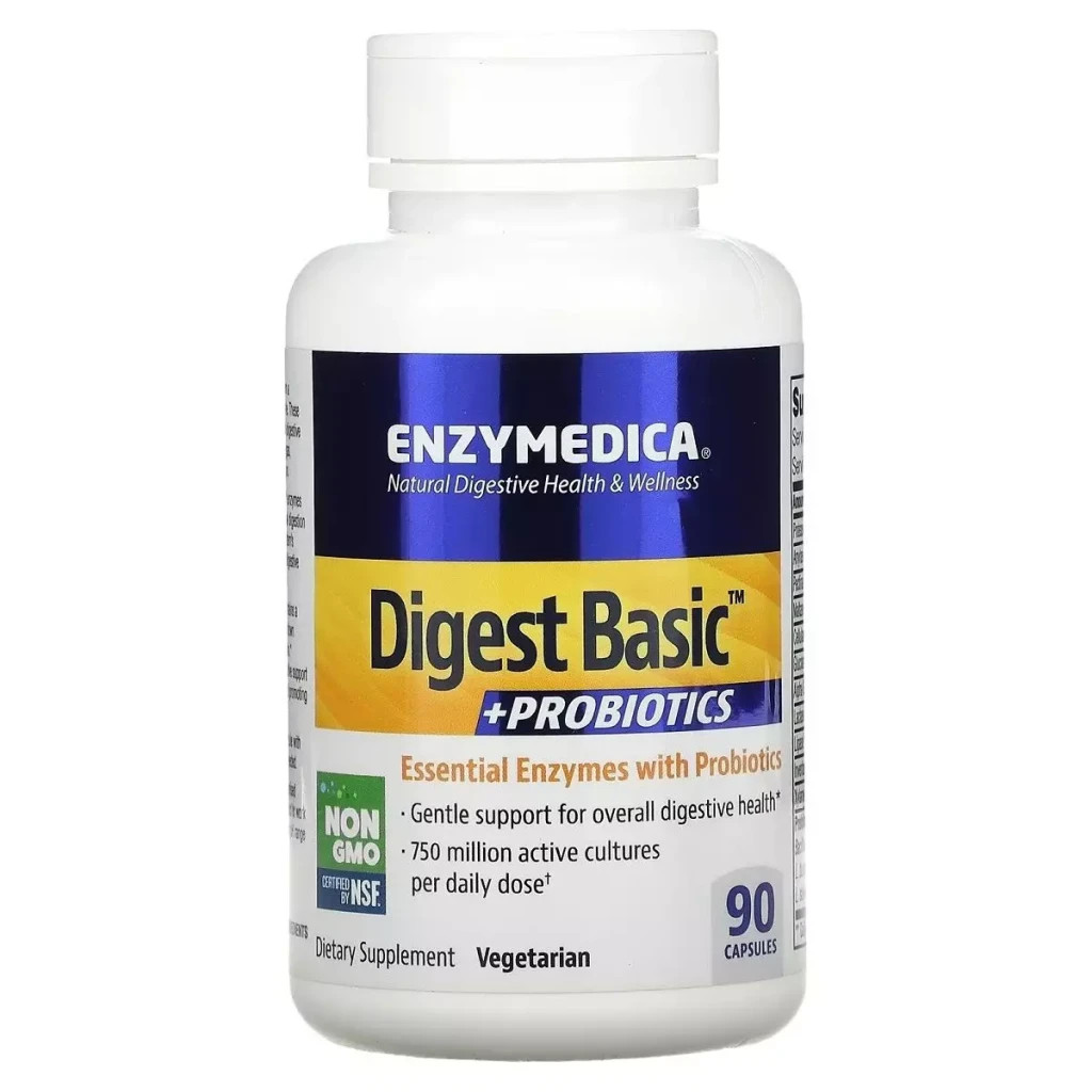 Пробіотики Enzymedica Ферменти з пробіотиками, Digest Basic + Probiotics, 90 капсул (ENZ-13051) - зображення 1