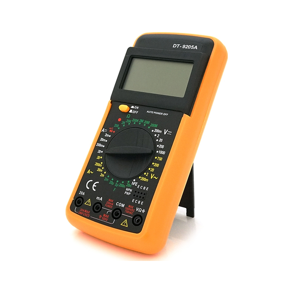 Цифровий мультиметр Voltronic DT-9205A, V, A, R, C, Q60 (DT-9205А) - зображення 1