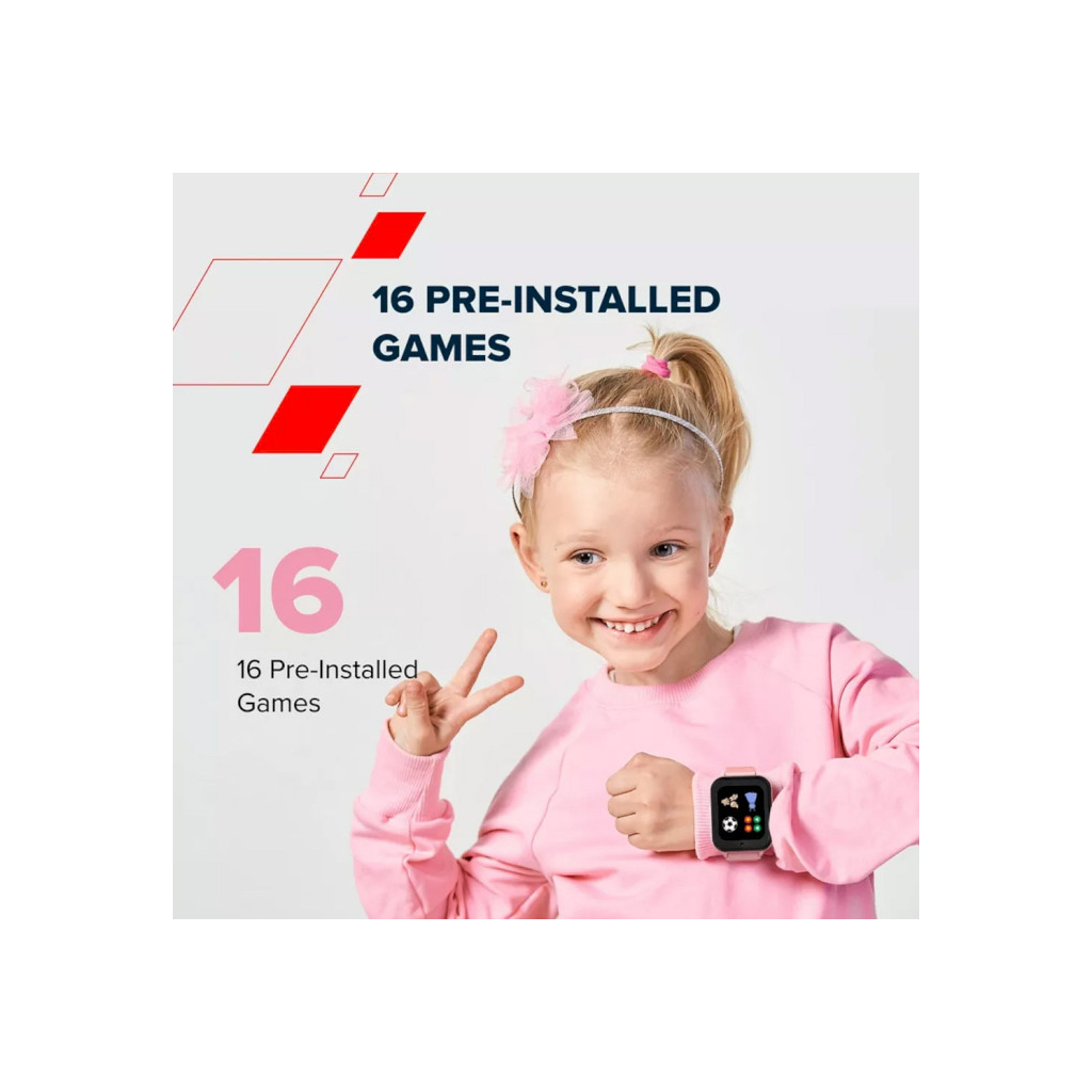 Смарт-годинник Canyon Alfie KW-37 MP3 Study&Game Pink (CNE-KW37PP) - изображение 10