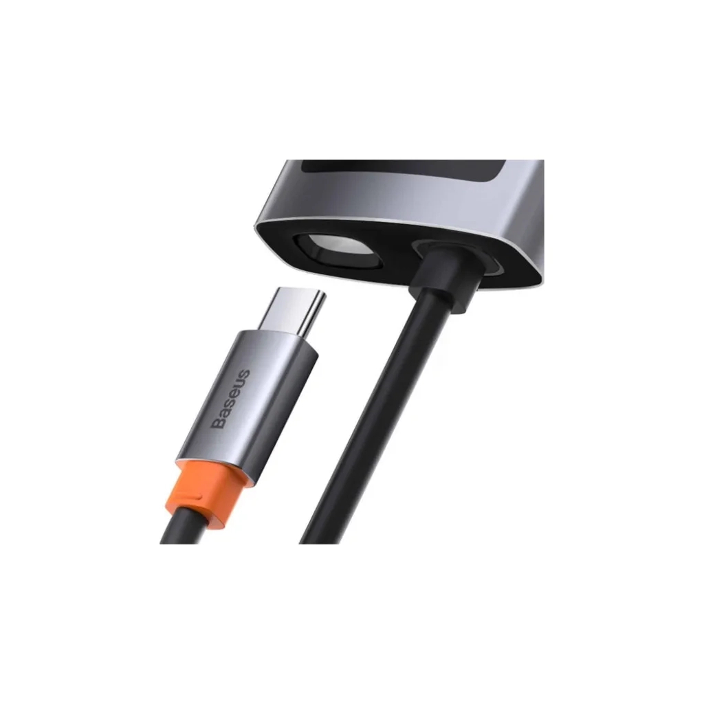Концентратор Baseus USB-C 4-in-1 3xUSB 3.0 + RJ45 1000Mbps gray (WKWG070113) - зображення 4