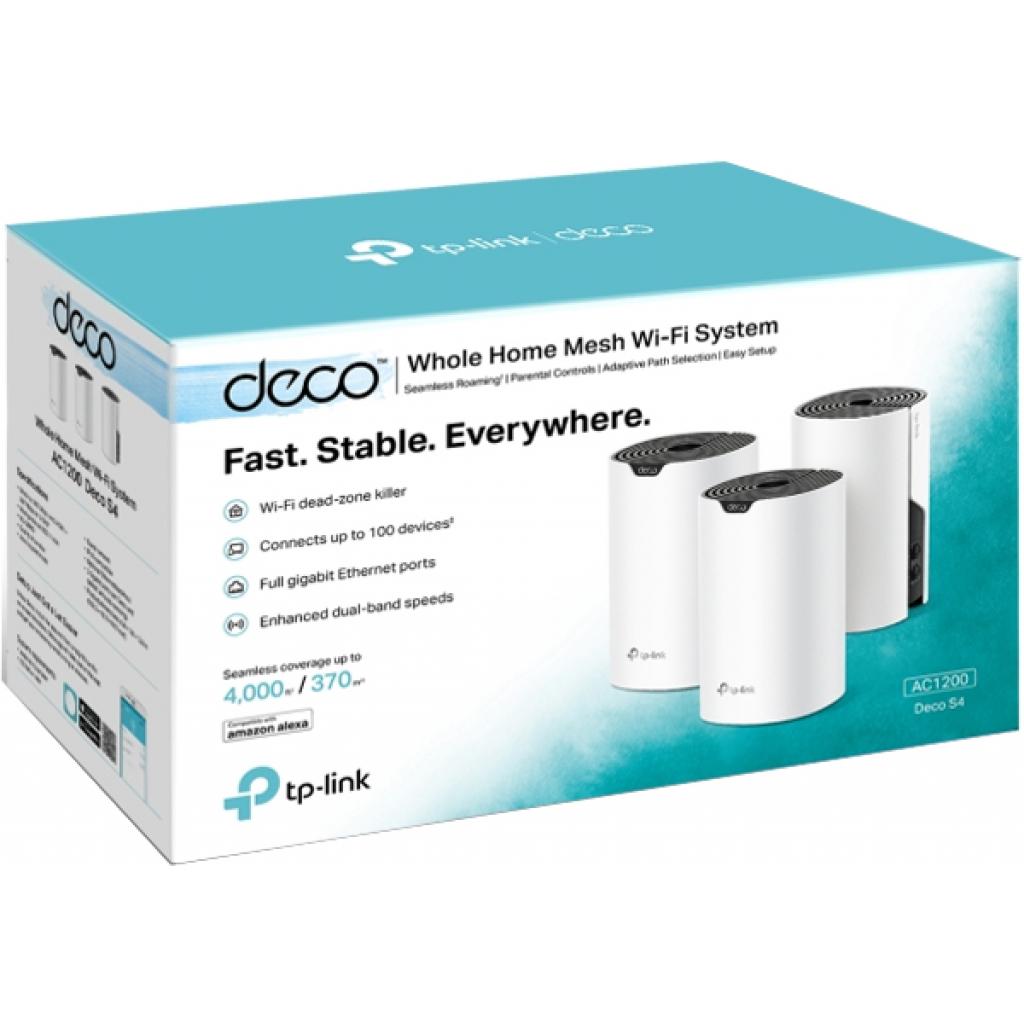 Точка доступу Wi-Fi TP-Link DECO S4 3 pcs AC1200, 2xGE LAN/WAN, MESH (DECO-S4-3-PACK) - зображення 3