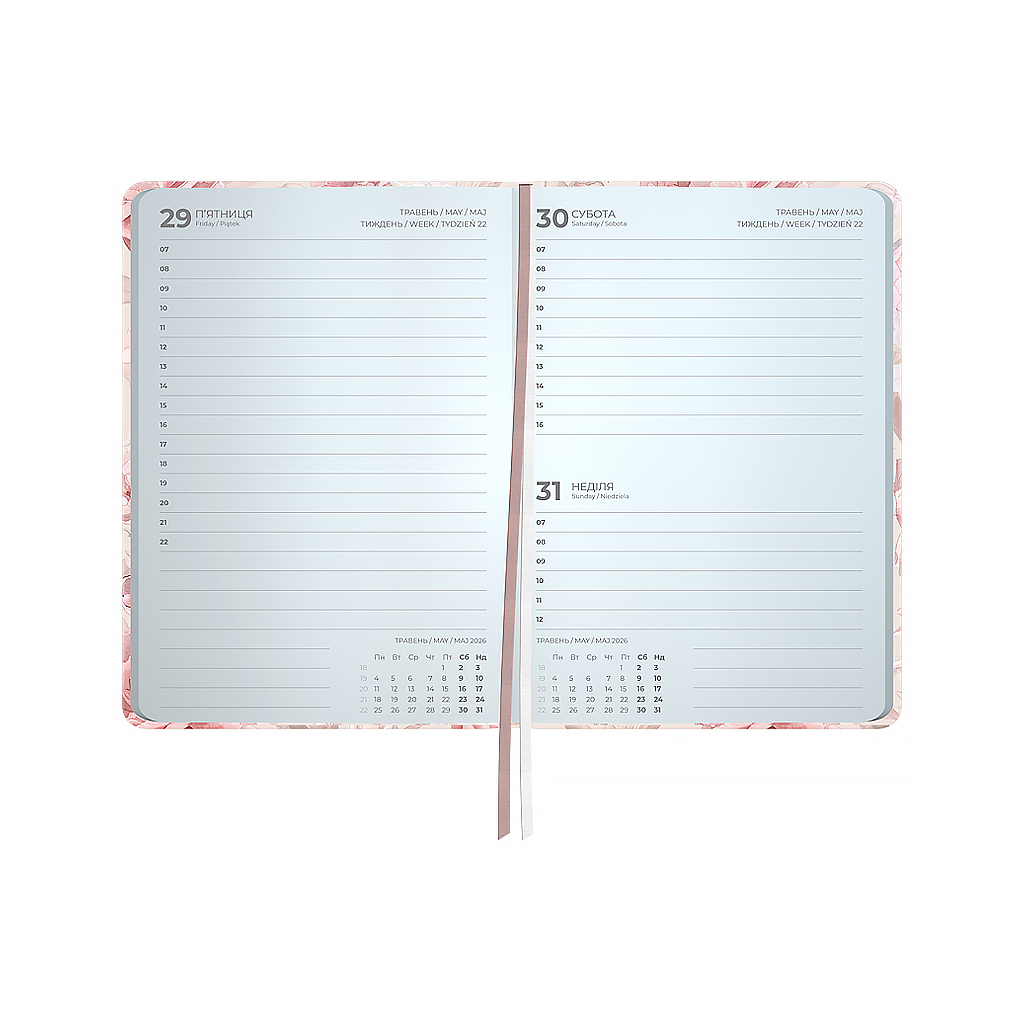Тижневик Axent датований 2026 Pocket Strong 104х146, Peony Dreams (8902-26-2-A-CC) - зображення 3
