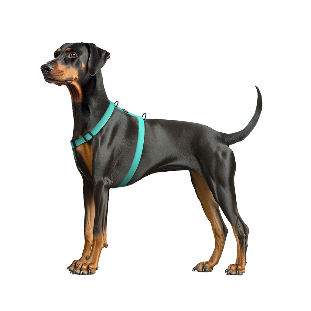 Шлея для собак WAUDOG Magnet анатомічна Н-подібна з QR-паспортом, магнітна пряжка-фастекс М тіффані (262327) - зображення 5