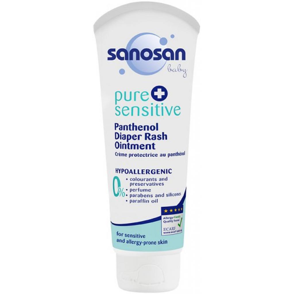 Дитячий крем Sanosan Pure & sensitive гіпоалергенний з пантенолом від попрілостей 100 мл (4003583191963) - зображення 1