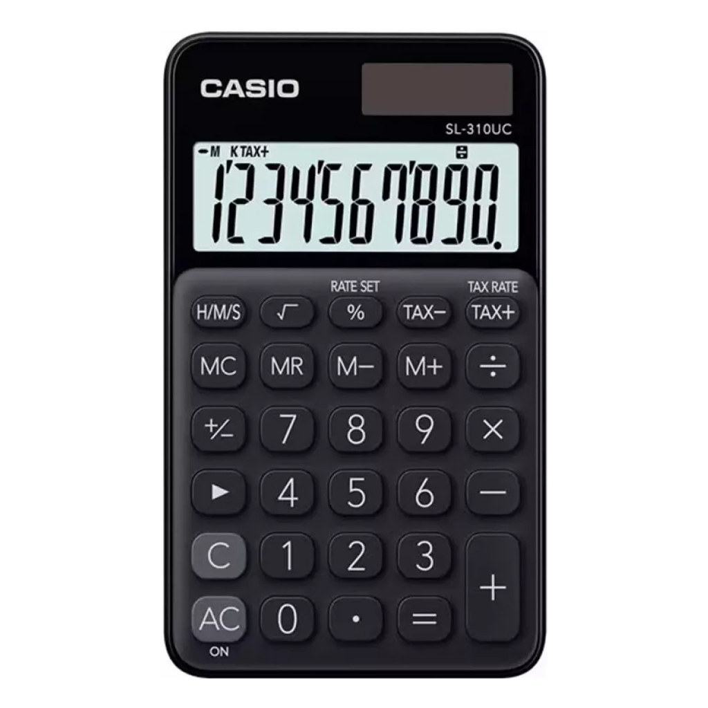 Калькулятор Casio SL-310UC-BK-W-EC, чорний (CALC-CAS-SL-310UC-BK) - зображення 1