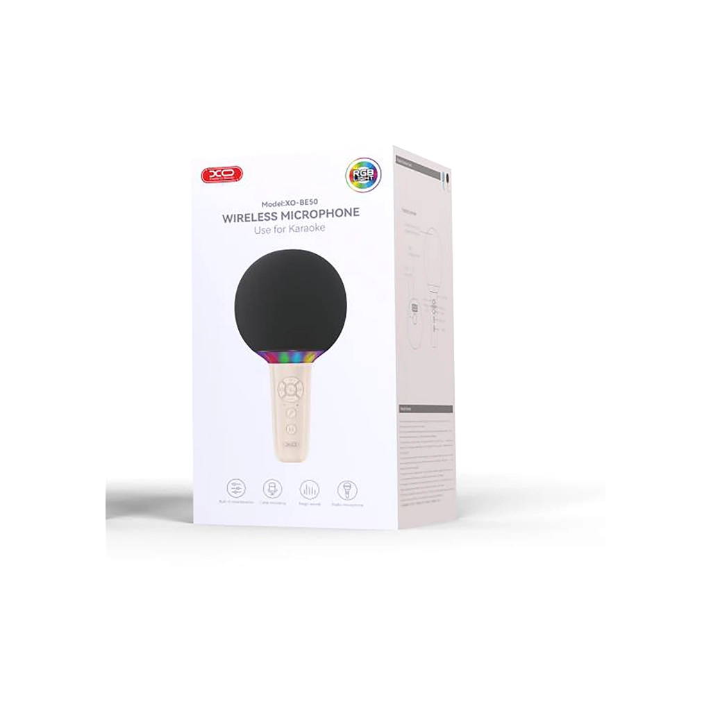 Мікрофон XO BE50 Bluetooth, AUX, LED Beige (BE50.beige) - зображення 3