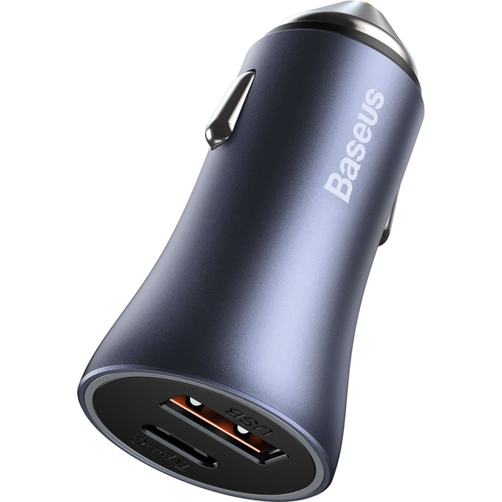 Зарядний пристрій Baseus Golden Contactor Pro USB-A/Type-C Blue (CCJD-0G) - зображення 4