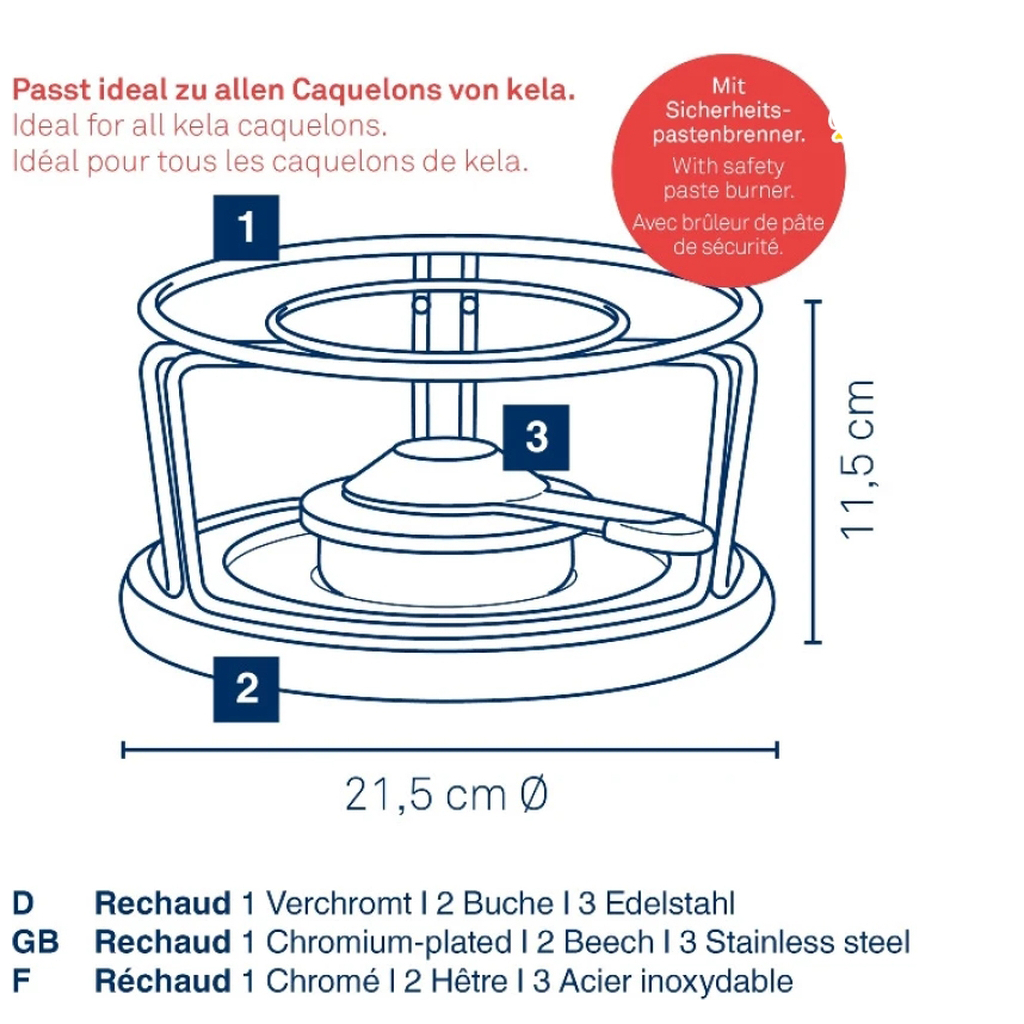 Набір для фондю Kela Natura, 3 предмета (61000) - зображення 2